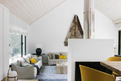 Cubiertas inclinadas en salón Casa XY, Arquitectura en Madera